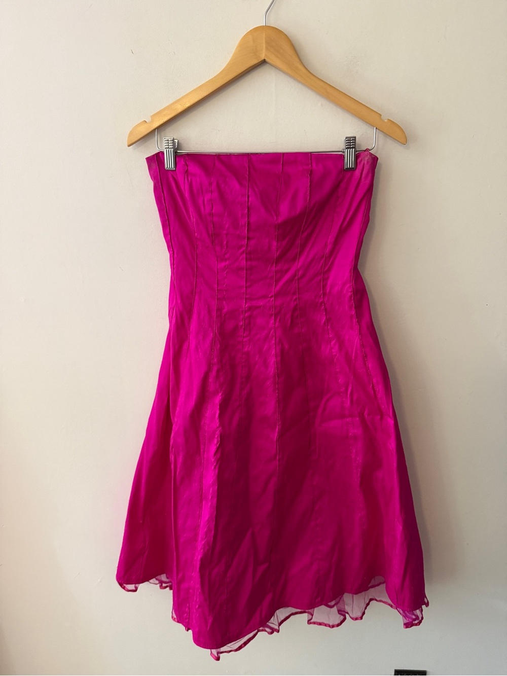 Y2K vintage karlie Karlie Strapless Bright Fuchsia Cocktail Dress